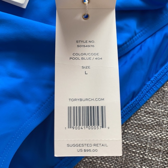 NWT Tory Burch Large Pool Blue Bikini Bottom - Picture 3 of 4